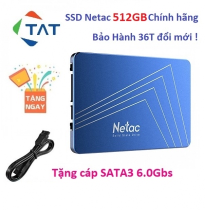 Ổ Cứng SSD Netac 512GB 2.5 inch SATA3 6Gb/s - BH 12 tháng 1 đổi 1