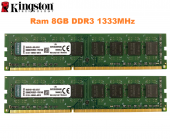 RAM PC Kingston DDR3 8GB Bus 1333MHz PC3-10600 1.5V
