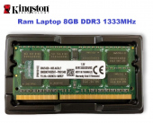 RAM Laptop Kingston 8GB DDR3 Bus 1333MHz PC3-10600 1.5V Bảo Hành 36 Tháng 1 Đổi 1