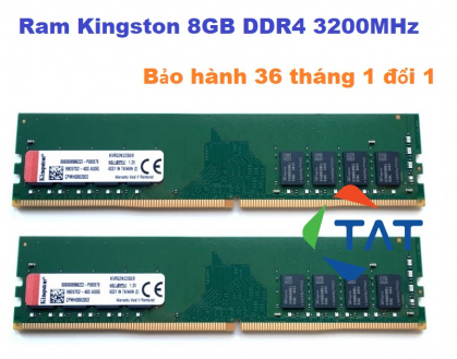 Ram Kingston 8GB DDR4 3200MHz Dùng Cho PC Desktop Bảo hành 36 tháng 1 đổi 1