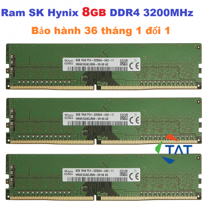 Ram Hynix 8GB DDR4 3200MHz Dùng Cho PC Desktop Bảo hành 36 tháng 1 đổi 1