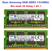 Ram Laptop Samsung 8GB DDR3 Bus 1333MHz PC3-10600 1.5V Bảo Hành 12 Tháng 1 Đổi 1