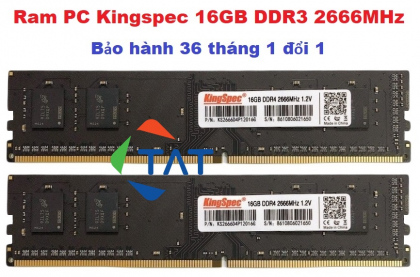 Ram PC Kingspec DDR4 16GB (1x16) 2666MHz Chính Hãng