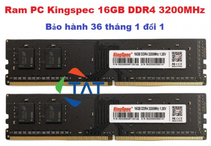 Ram Kingspec DDR4 16GB 3200MHz Dùng Cho PC Desktop Bảo Hành 12 Tháng
