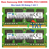 RAM Laptop Samsung 8GB DDR3 Bus 1600MHz PC3-12800 1.5V Bảo Hành 36 Tháng 1 Đổi 1