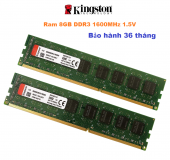 RAM PC Kingston DDR3 8GB Bus 1600MHz PC3-12800 1.5V