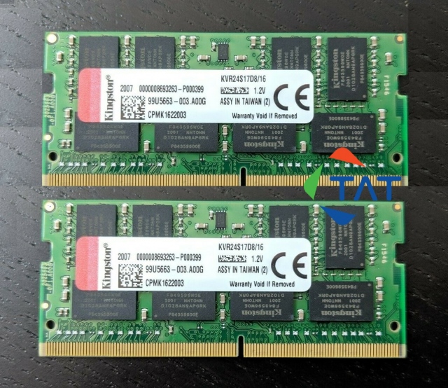 Ram Laptop DDR4 16GB Kingston 2400MHz Black KVR24S17D8/16 (New 2020)